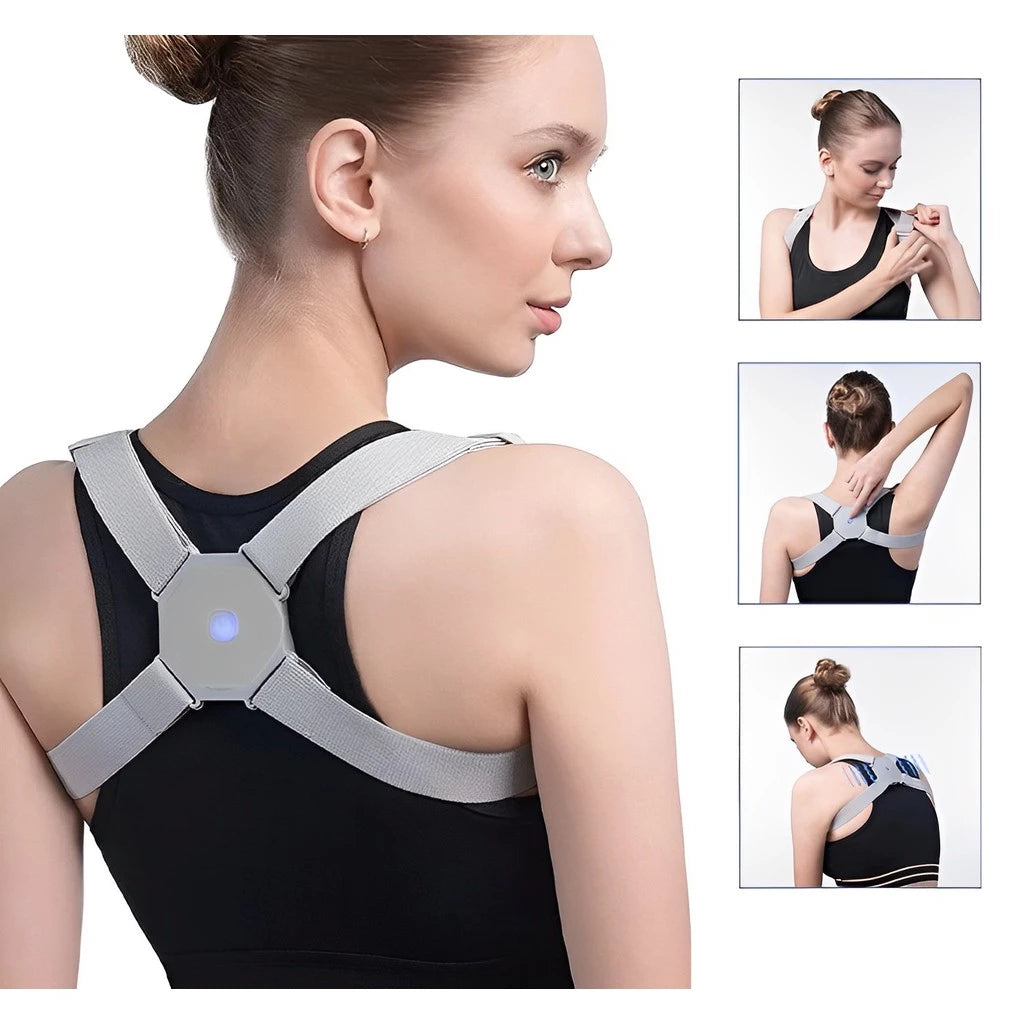 CORRECTOR DE POSTURAINTELIGENTE  CON VIBRASION QUE ALINEA LA COLUMNA VERTEBRAL PARA ADULTOS Y NIÑOS