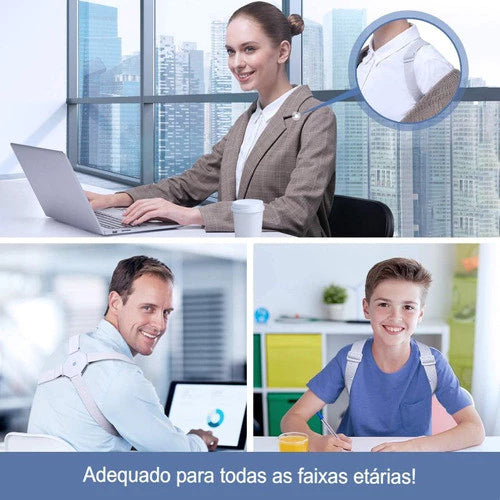 CORRECTOR DE POSTURAINTELIGENTE  CON VIBRASION QUE ALINEA LA COLUMNA VERTEBRAL PARA ADULTOS Y NIÑOS